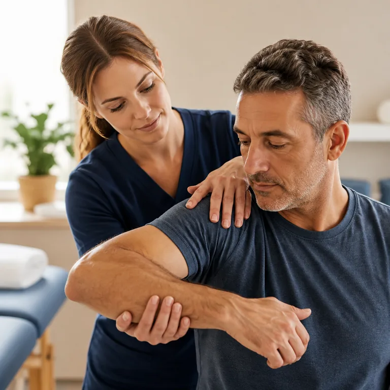 Manuelle Therapie an Schulter und Arm