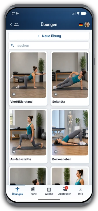 RehabPilot Übungen auf dem Smartphone